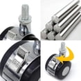 thumbnail image 2 of 4 Pieces Universal Caster Wheels, Trolley Furniture Caster Replacement, Alloy Caster Furniture Wheel, With Brake Function, Chair Casters, 2 of 5