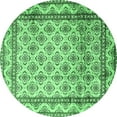 thumbnail image 1 of Ahgly Company Indoor Round Persian Emerald Green Traditional Area Rugs, 7' Round, 1 of 4