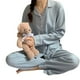 thumbnail image 4 of Conjunto de pijama para mujer, 2 piezas, ropa de descanso, manga larga, pantalones superiores, ropa para otoño, azul, XL, 4 of 13