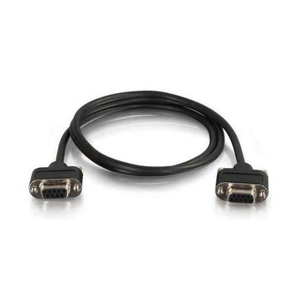 10 ft. Serial RS232 DB9 Cable with Low Profile Connectors Female & Female - In-Wall CMG-Rated