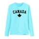 thumbnail image 3 of MHFRRA Camiseta de Manga Larga para Mujer con La Bandera del Día de Canadá y La Hoja de Arce Canadiense. Azul Cielo, 3 of 3