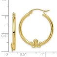 thumbnail image 2 of 10k Yellow Gold Angel HOOP Earrings - 1.4 Grams - Measures 20x3mm Wide, 2 of 2