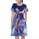 thumbnail image 1 of Easygdp Night Sky Winged French Bulldog para Vestido Transpirable de Mujer, Vestido Suelto de Manga Corta con Pliegues y Bolsillos para el Verano, 1 of 6