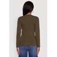 thumbnail image 5 of Womens V-Neck Long Sleeve Solid T-Shirt, 5 of 5