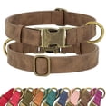 thumbnail image 1 of Collar para perro Didog de piel suave duradero con cierre rápido S Brown, 1 of 7