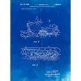 thumbnail image 2 of Borders, Cole 25x32 White Modern Wood Framed Museum Art Print Titled - PP1046-Faded Blueprint Snow Mobile Patent Poster, 2 of 4