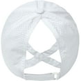 thumbnail image 4 of Gorra de béisbol con cola de caballo cruzada para mujer, ajustable, con moño alto desordenado, de secado rápido, 4 of 7