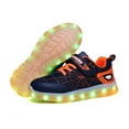 thumbnail image 3 of YUNICUS Kids Sneakers, Boys Light Up Flashing LED Casual Sport Shoes Spider Design Sneakers for Toddler Little Kid (Toddler 10M, Blue/Orange), 3 of 6