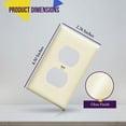 thumbnail image 3 of ENERLITES Duplex Receptacle Outlet Wall Plate, Standard Size 1-Gang , Polycarbonate Thermoplastic, Light Almond, 3 of 6