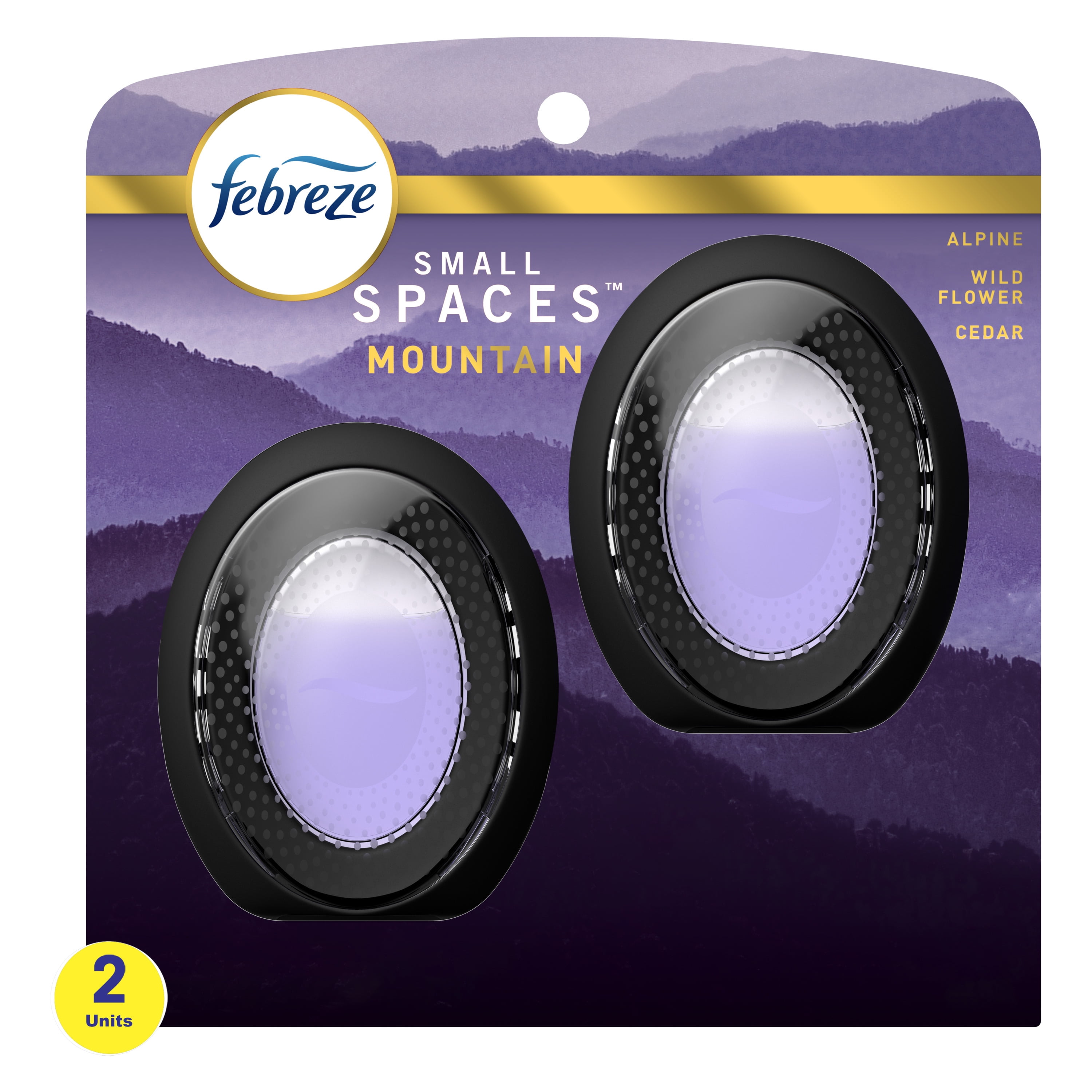 Febreze Small Spaces Air Freshener Mountain, .25 fl. oz., Pack of 2