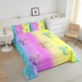 thumbnail image 4 of Erosebridal Colorful Axolotl Bedding Todder Comforter Set, Kawaii Rainbow Down Comforter, Wildlife Home Decor, Reversible 2 Pieces, 4 of 8