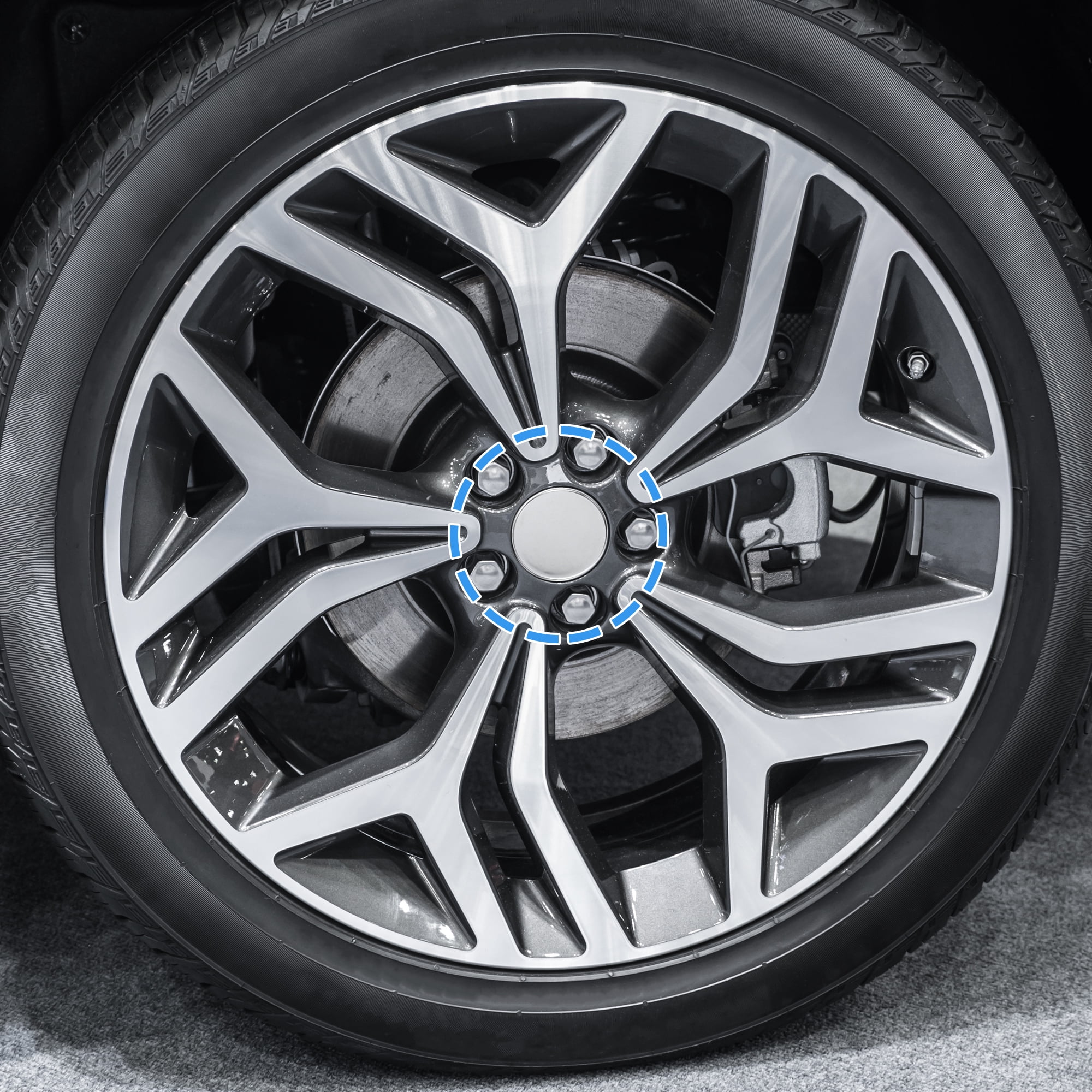 4-Pack 58mm Universal Black ABS Wheel Center Caps - Fits Honda, Subaru, RTX & More 1 thumbnail image