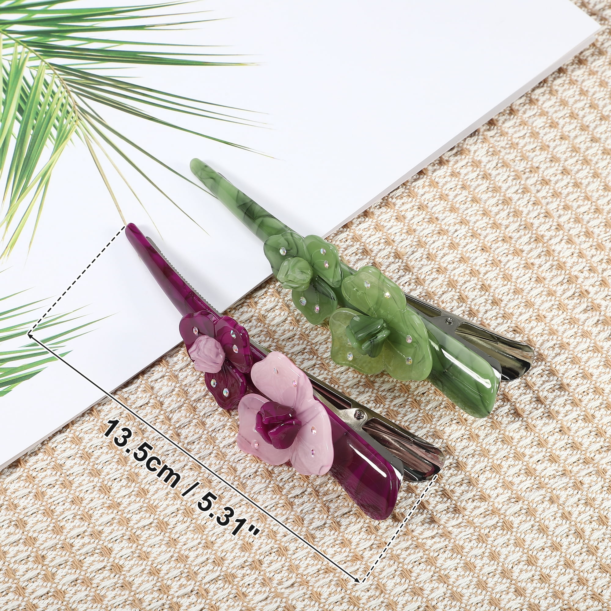 NOMADIC NOOK Women's Metal Long Duckbill Hair Clips 6 Pcs 5.31"x1.57"x1.18"