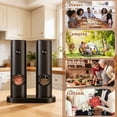 thumbnail image 4 of Aovky Electric Salt and Pepper Grinder Set, 2 Pack Battery-Powered Pepper Mill Grinder with LED Light and Stand, Adjustable Coarseness for One-Hand Operation in Kitchen, Dining, BBQ and Gift, 4 of 8