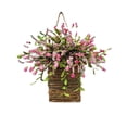 thumbnail image 6 of Spring Front Door Decor with Wicker Basket and Bow, Artificial Flower Porch Wreath for Weddings, Easter and Year-Round Home Decor, Vibrant Floral Wreath that Enhances Entryways, 16*10in, Beige, 6 of 6