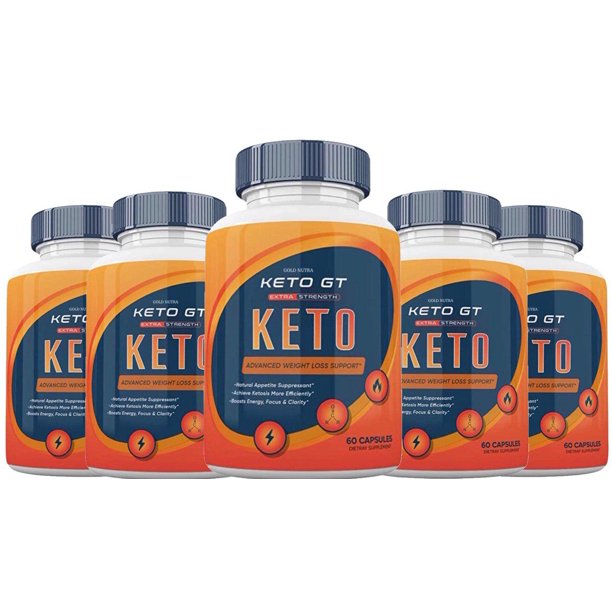 (5 Pack) Official Keto GT Pills, 2023 Formula, 300 Capsules, Dietary