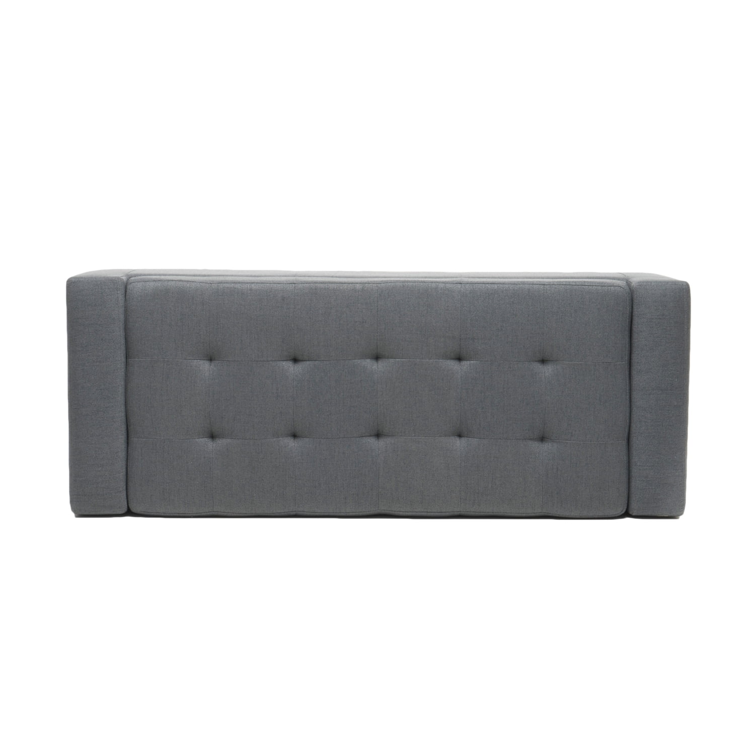 Lisonu Guernsey Storage Ottoman Bench with Hidden Storage, Grey Upholstered Polyester, Coffee Table & Accent Seat for Living Room, Entryway or Bedroom — 50.25L x 20W x 16.75H