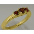 thumbnail image 2 of LBG British Made 9k Yellow Gold Natural Garnet Womens Anniversary Ring - 33 size options - Size 5, 2 of 6