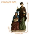 thumbnail image 3 of Traditional Holy Family Christmas Decoration Handcrafted Resins Nativity Scene Sculpture for Festives Tabletop Display, 3 of 9