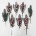 thumbnail image 4 of Decoración navideña con flores artificiales, ramas de piña, bayas rojas heladas, plantas, coronas navideñas, suministros para bricolaje, decoración navideña para el hogar, 4 of 5