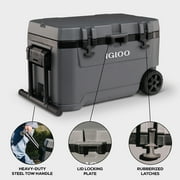Igloo 72 QT Overland Ice Chest Cooler with Wheels, Gray