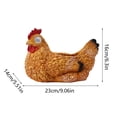 thumbnail image 3 of Solar Powered Resin Hen Garden Statue With Glowing Eyes Gold Chicken Ornament For Outdoor Yard Patio Sculptures Statues Light Brown, 3 of 4