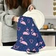 thumbnail image 6 of Dreamtimes Flamingo in Xmas Hat Kitchen Towels Set of 6 Dishcloths Hand Towels Tea Towels Ultra Absorbent for Cleaning Washing Drying Dishes Tableware 28'' x 18'', 6 of 7