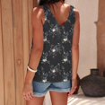 thumbnail image 5 of Women's Satin V-Neck Camisole Top, Floral Print Summer Basic Tank for Casual Outfits or Evening Wear,Black L, 5 of 5