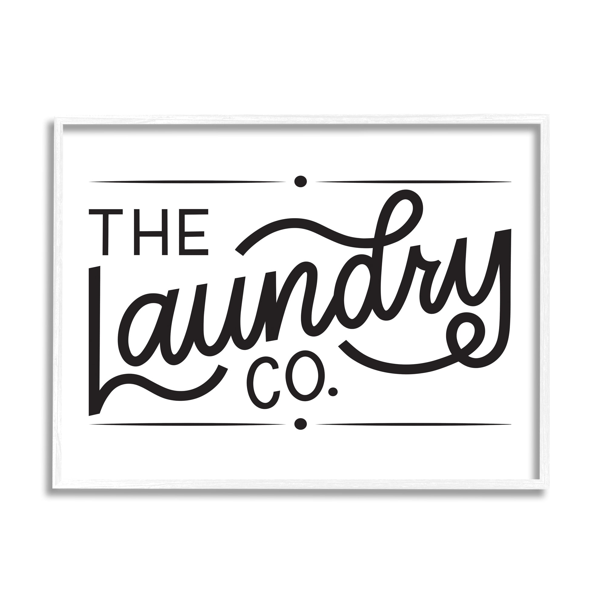 Stupell Industries Laundry Co. Bold Cursive Typography Sign,14 x 11, Design by Jalynn Heerdt