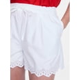 thumbnail image 5 of Time and Tru Women's Eyelet Trim Shorts, Sizes XS-XXXL, 5 of 6
