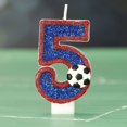 thumbnail image 1 of Blue Number Candles Red Edge Football Design Creative Digital Birthday Cake Decoration, 1 of 5