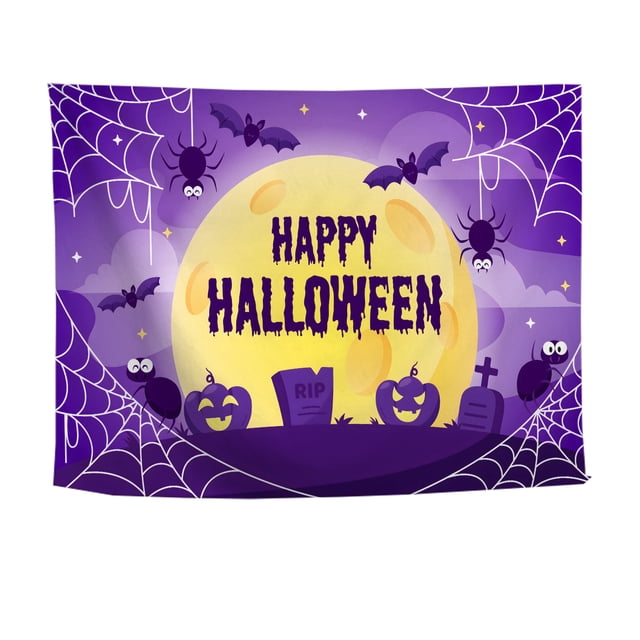 Tapestry Happy Halloween Wall 150x100 cm de fibra de poliéster