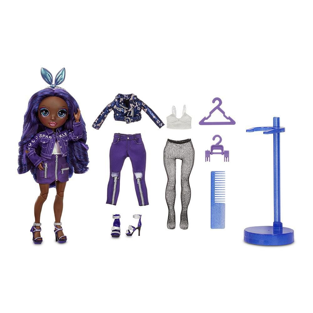 Rainbow High Krystal Bailey – Indigo (Dark Blue Purple) Fashion Doll with 2 Complete Mix & Match Outfits