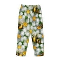 thumbnail image 5 of Kll Womens Bees And Flower Print Pajama Pants Soft Pajama Bottoms For Women Cozy Lounge Pants, 5 of 9