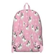 thumbnail image 3 of Pink French Bulldog Love Heart Backpack for School,Cute School Bag,Schoolbag with Adjustable Shoulder Straps & Padded Back,15.7"x11.8"x5.5", 3 of 5