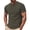 Army Green, variant on Domuza Shirt for Men Casual Short Sleeve Classic Knit Textured T-Shirt Summer Round Neck Solid Color Top Khaki XL