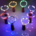 thumbnail image 1 of 12 luces para botellas, 4 colores, luces de corcho para botellas de vino, cadena de luces LED de 2 m y 20 luces, luces de Halloween, luces de Navidad, luces festivas para botellas de vino, color Vi, 1 of 5