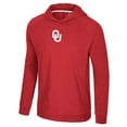 thumbnail image 2 of Men's Colosseum Crimson Oklahoma Sooners Back in Business Long Sleeve Raglan Hooded T-Shirt, 2 of 3