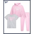 thumbnail image 2 of Conjunto deportivo Reebok para niña pequeña de 3 piezas, rosa, talla 6X, 2 of 7
