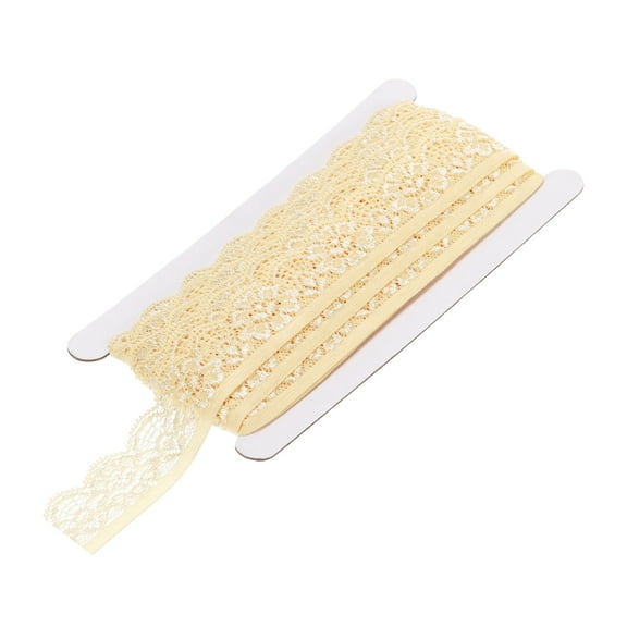Uxcell Lace Trim Vintage 0.98" x 10yards Beige Lace Ribbon For Clothes Fabric Wedding Decoration Gift Wrap