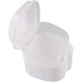 thumbnail image 5 of Denture Case Denture Cup with Strainer Coolrunner Denture Bath Box False Teeth Storage Box with Basket Net Container Holder for Travel Retainer Cleaning (Blue) (White), 5 of 5