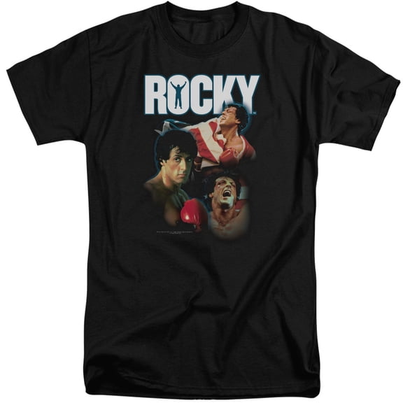 Rocky I Did It Adult Tall T-Shirt Black