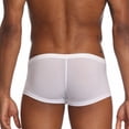 thumbnail image 4 of Mrat Seamless Underwear Mens Cotton Ice Silk Pouch Panties Underwear Soft Briefs Panties Underpanties Mens Swim Brief S-13 White XXL, 4 of 9