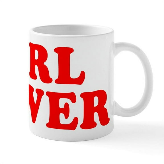 CafePress - Girl Power - 11 oz Ceramic Mug - Novelty Coffee Tea Cup