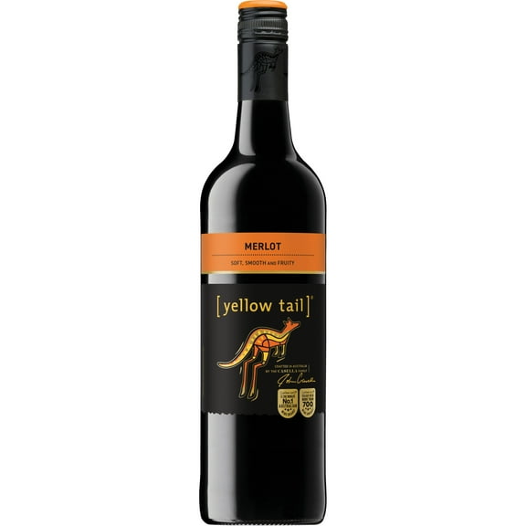 Yellow Tail Merlot Australia Red Wine, 750 mL Bottle, 13.50% ABV