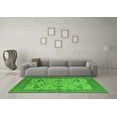 thumbnail image 3 of Ahgly Company Indoor Round Oriental Green Industrial Area Rugs, 6' Round, 3 of 4