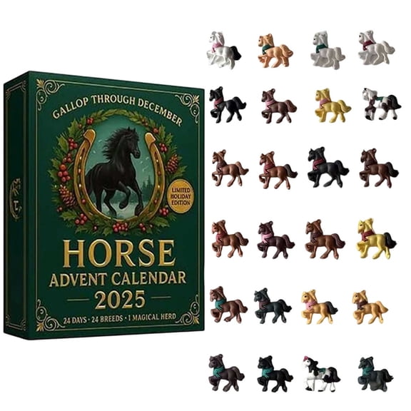 3D Home 2025 Holiday Advent Calendar Advent Calendar Collectibles Horse Collectibles  Christmas and New Year gifts