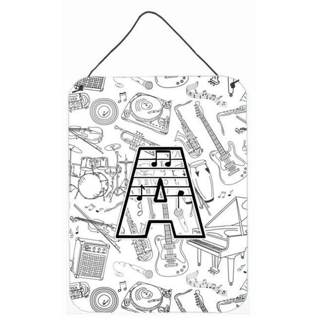 Carolines Treasures CJ2007-ADS1216 Letter A Musical Note Letters Wall and Door Hanging Prints