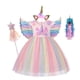 thumbnail image 2 of Vestido de unicornio para niña, disfraz de princesa con arcoíris y flores, fantasía para fiesta de cumpleaños, Halloween Fivean unisex, 2 of 2