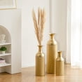 thumbnail image 4 of Sziqiqi Set of 3 Gold Honeycomb Floor Vase: Tall Metal Decor Vases for Living Room Home Office 27in Large Corner Decor Gift, 4 of 9
